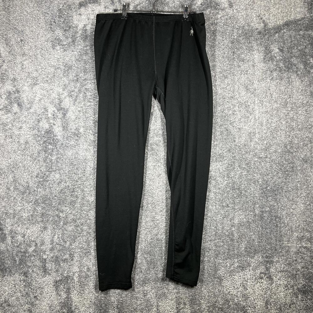 SmartWool Pants Womens XL Black Ankle Wool Knit Elastic Waist Pull On Slim